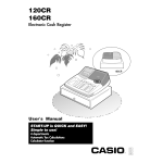 Casio 120CR, 160CR Cash Register Mode d'emploi