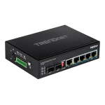 Trendnet RB-TI-PG62 6-Port Hardened Industrial Gigabit PoE+ DIN-Rail Switch Fiche technique