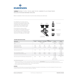 Series 711, 731, 746 and 751-F2 Unibody Plus Steam Traps