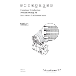 Endres+Hauser Proline Promag 53 HART Desription of Device Functions Mode d'emploi | Fixfr