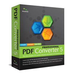 Nuance PDF Create 5 Manuel utilisateur | Fixfr