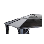 Sojag 500-8162943 10 ft. D x 14 ft. W Meridien Aluminum Gazebo with UV-Protected Roof Panels, 2-Track System, and Nylon Mosquito Netting Manuel utilisateur