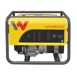 Wacker Neuson GP2500A Portable Generator Manuel utilisateur | Fixfr