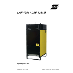 ESAB LAF 1251 / LAF 1251M Manuel utilisateur | Fixfr