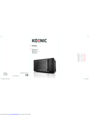 Koenic KMW 2321 DB Manuel du propriétaire | Fixfr