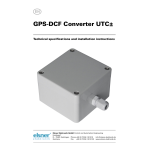 Elsner GPS-DCF-Konverter UTC&plusmn; Manuel utilisateur