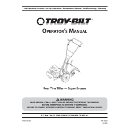 Troy-Bilt 21B65M1563 Garden Tiller Manuel du propriétaire | Fixfr