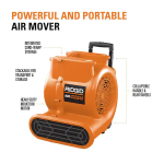 RIDGID 1625 CFM Air Mover Manuel utilisateur