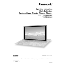 Panasonic TH50VX100E Operating instrustions | Fixfr