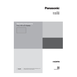 Panasonic TH-42LFE6E, TH-50LFE6E : Mode d'emploi + IA | Fixfr
