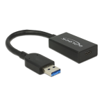 DeLOCK 65698 Converter USB 3.1 Gen 2 Type-A male &gt; USB Type-C&trade; female Active black 15 cm Fiche technique