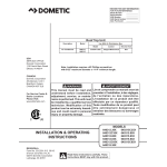 Dometic Roof Top Unit for Use With Air Distribution Box 459146.70X 459146.71X B59146.71X Heat Pump Manuel utilisateur