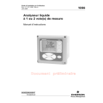 Rosemount 1056 Analyseur liquide &agrave; 1 ou 2 voie(s) de mesure Manuel utilisateur