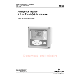 Rosemount 1056 Analyseur liquide à 1 ou 2 voie(s) de mesure Manuel utilisateur | Fixfr
