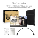 Asus ZenScreen MB165B Monitor Mode d'emploi