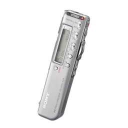 Sony ICD SX25 Mode d'emploi | Fixfr