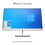 HP U27 4K Wireless Monitor Manuel utilisateur