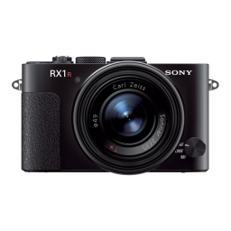 Sony Cyber-Shot DSC RX1 Mode d'emploi | Fixfr