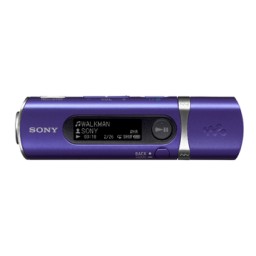 Sony NWD B105 Manuel utilisateur | Fixfr