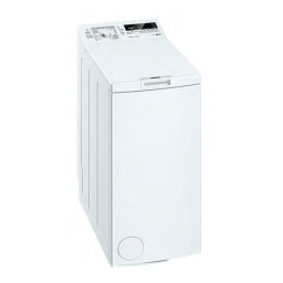 Siemens WP10T237IT Washing machine Manuel utilisateur | Fixfr