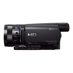 Sony HDR CX900E Mode d'emploi | Fixfr