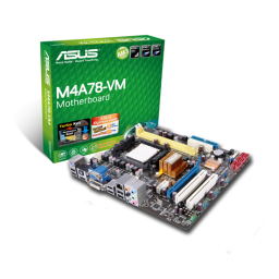 Asus M4A78-VM Motherboard Manuel utilisateur | Fixfr