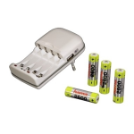 Hama 00087035 Set - &quot;Combo&quot; 2/4 Charger and 4 AA (Mignon-HR6) 2600 mAh Batteries Manuel utilisateur