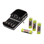 Hama 00087040 Set - &quot;Combo&quot; 2/4 Charger and 4 AA (Mignon-HR6) 2600 mAh Batteries Manuel utilisateur