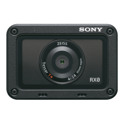 Sony DSC-RX0 Manuel utilisateur | Fixfr