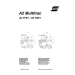 ESAB A2 TFE1 / TGE1 Manuel utilisateur