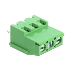 DeLOCK 66012 Terminal block for PCB soldering version 3 pin 5.00 mm pitch vertical 10 pieces Fiche technique | Fixfr