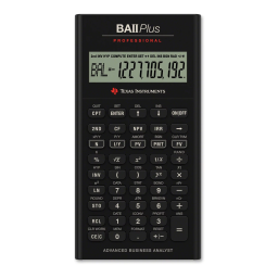 Texas Instruments BA II Plus Professional Manuel du propriétaire | Fixfr