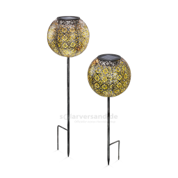 esotec 102373 Solar Gartenstecker 2er-Set Luana in Kugelform Mode d'emploi | Fixfr