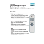 GEIGER Comfort handheld transmitter GFB01. Mode d'emploi