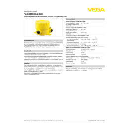 Vega PLICSMOBILE B81 External battery or accumulator unit for PLICSMOBILE Manuel utilisateur | Fixfr