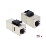 DeLOCK 86628 Keystone Module RJ45 jack &gt; RJ45 jack Cat.5e compact 25 pieces Fiche technique