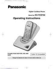 Panasonic KXTCD700 Operating instrustions | Fixfr