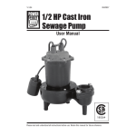 Power Fist 8517799 3/4 HP Grinder Sewage Pump Manuel utilisateur