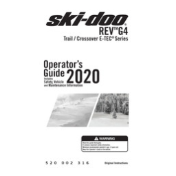 Ski-Doo REV G4 Trail_Crossover E-TEC Series 2020 Manuel du propriétaire | Fixfr