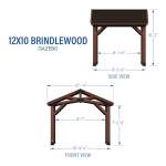 Backyard Discovery Brindlewood 12x10 Gazebo Manuel utilisateur