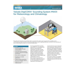 Vaisala MW31 Manuel utilisateur | Fixfr
