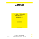 Zanussi TCS665E Manuel utilisateur