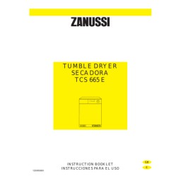 Zanussi TCS 665 E, TCF 655 E Notice d'Utilisation + IA | Fixfr