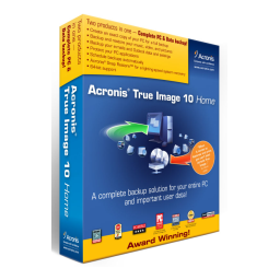 ACRONIS True Image 10 Manuel utilisateur | Fixfr