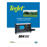 TeeJet 854 Sprayer Controls Mode d'emploi