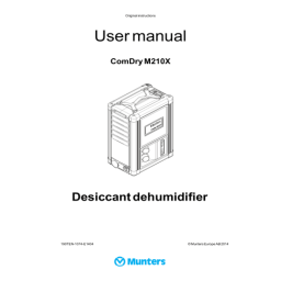 Munters T-M210X-A1808 Manuel du propriétaire | Fixfr