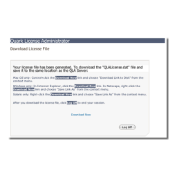 Quark License Administrator 4.01 Manuel utilisateur | Fixfr