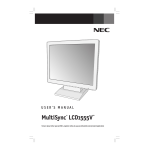 NEC MultiSync&reg; LCD1550VM Manuel utilisateur
