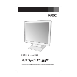 NEC MultiSync® LCD1550VM Manuel utilisateur | Fixfr