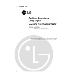 LG LHS-A2000W Manuel du propriétaire | Fixfr